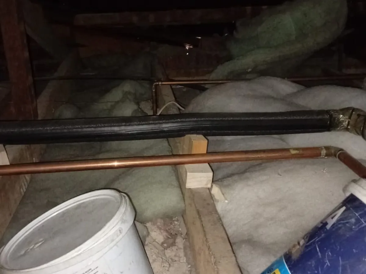 Close-up of completed plumbing repair work