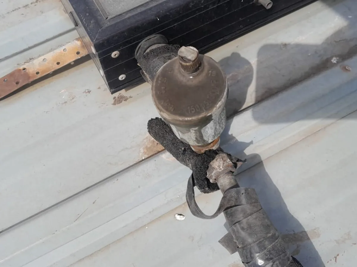 Close-up of completed plumbing repair work