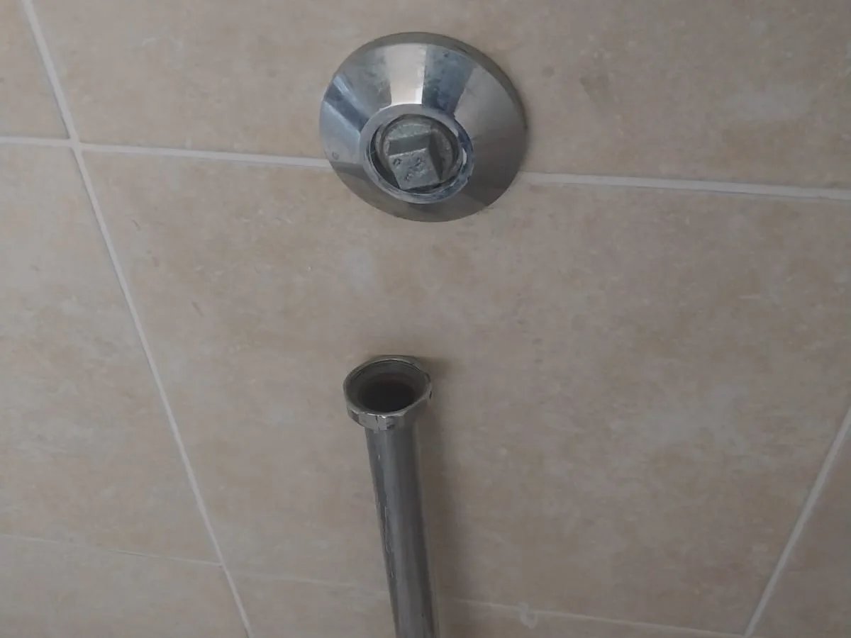 Close-up of completed plumbing repair work