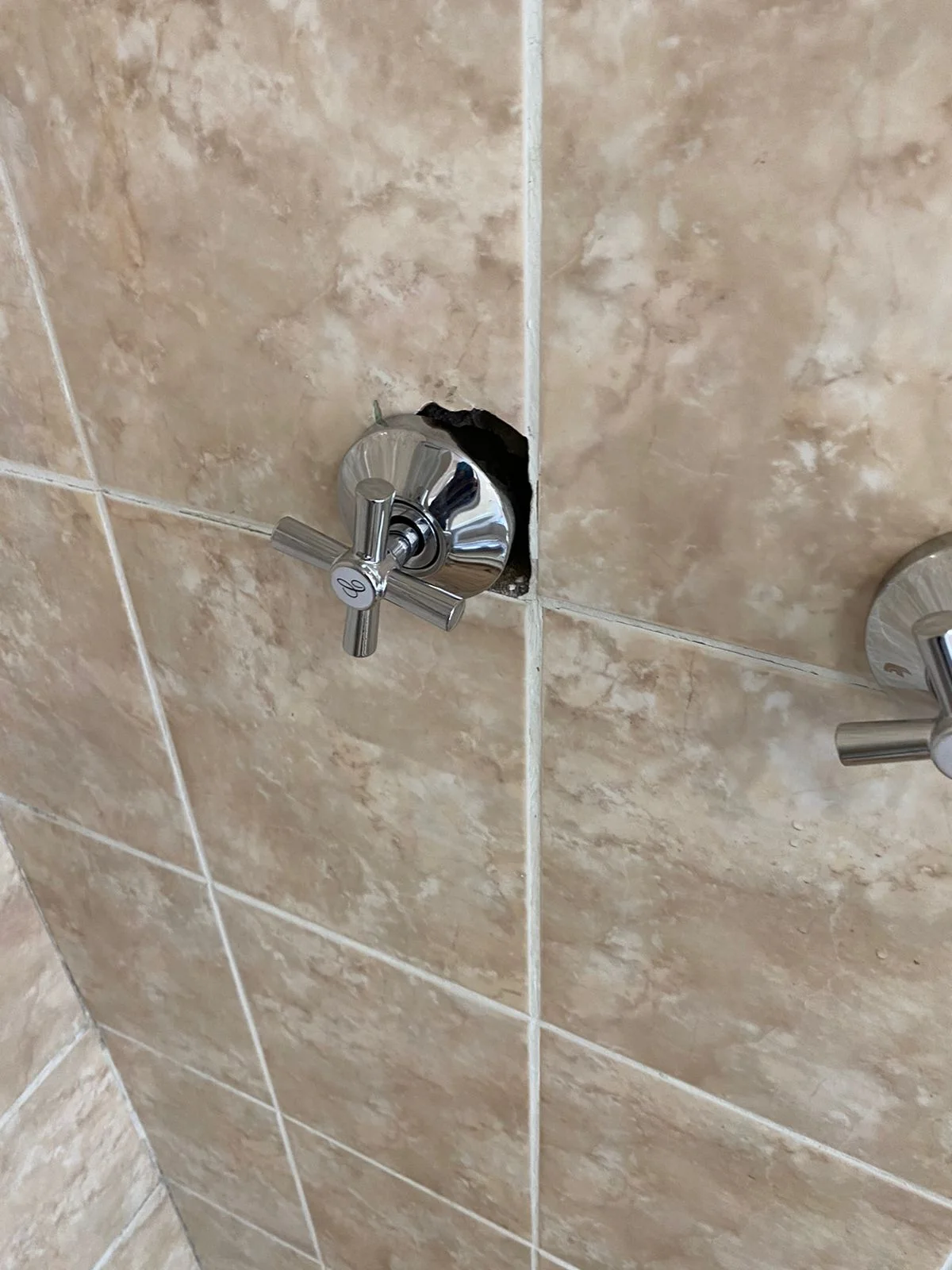 Close-up of completed plumbing repair work