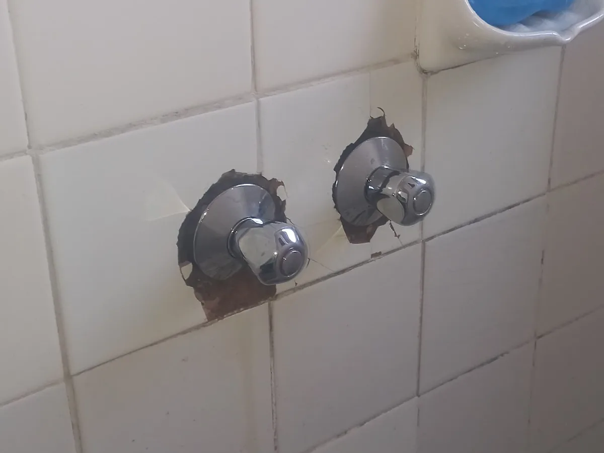 Close-up of completed plumbing repair work