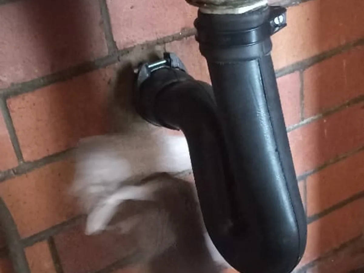 Close-up of completed plumbing repair work