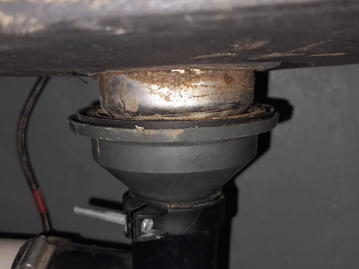 Close-up of completed plumbing repair work