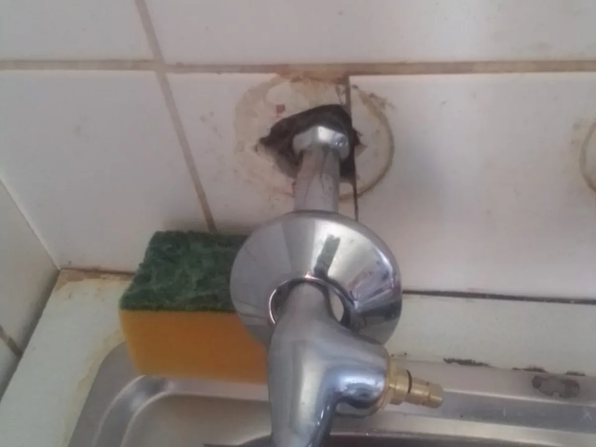 Close-up of completed plumbing repair work