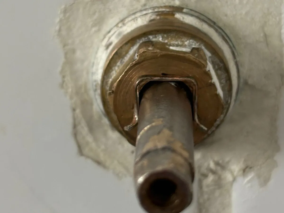 Close-up of completed plumbing repair work