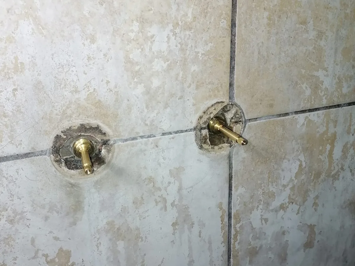 Close-up of completed plumbing repair work