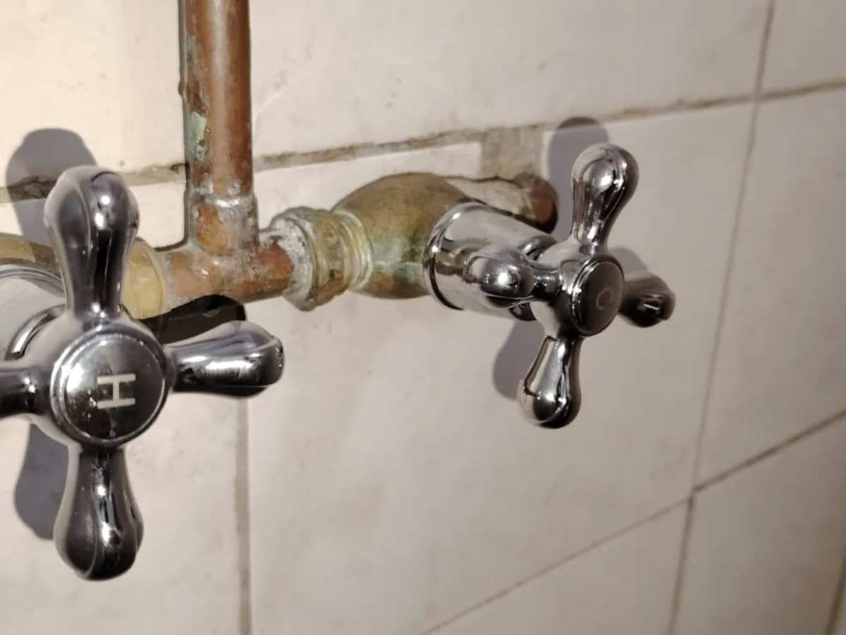 Close-up of completed plumbing repair work