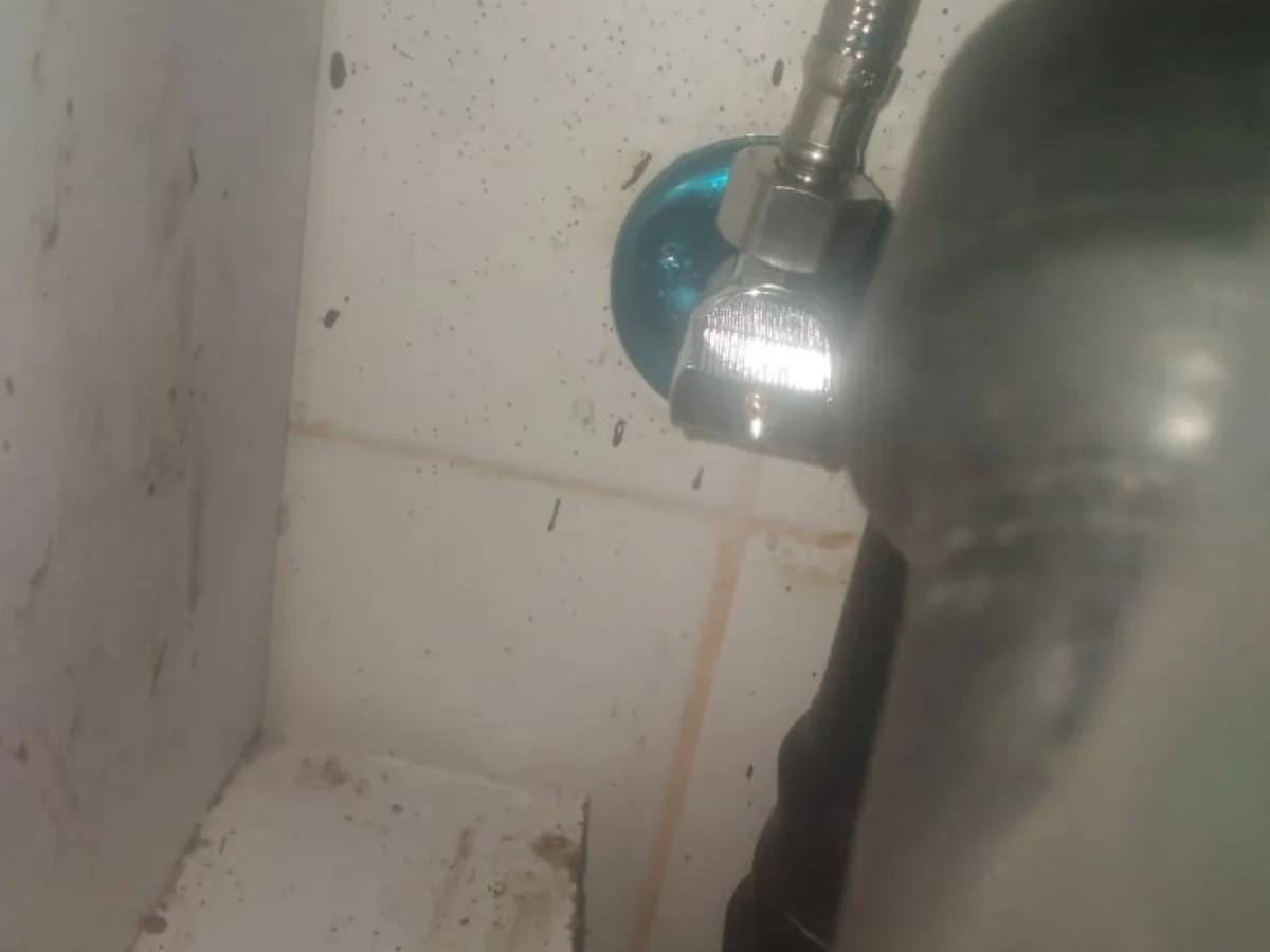 Close-up of completed plumbing repair work