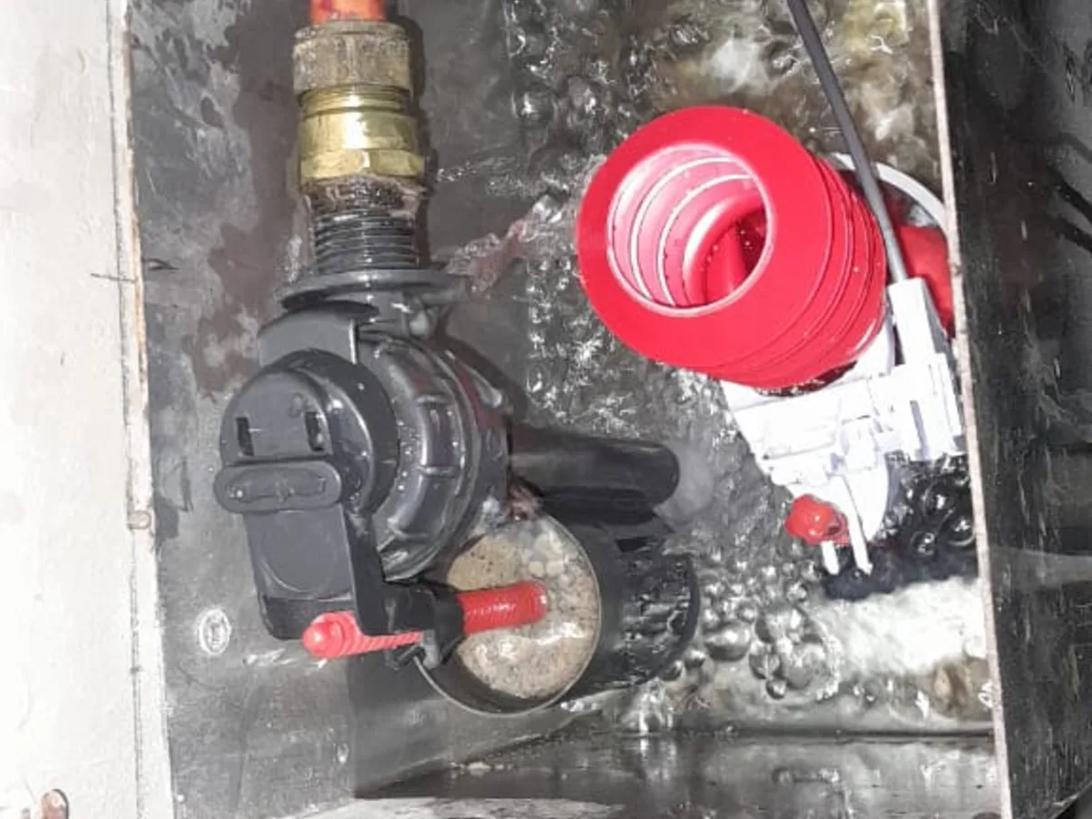 Close-up of completed plumbing repair work