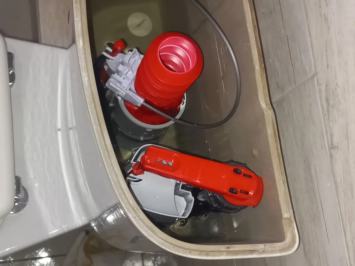 Close-up of completed plumbing repair work
