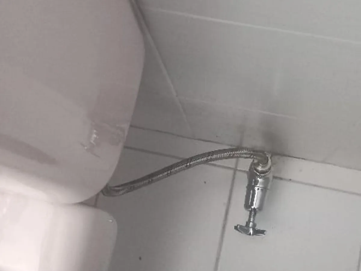 Close-up of completed plumbing repair work
