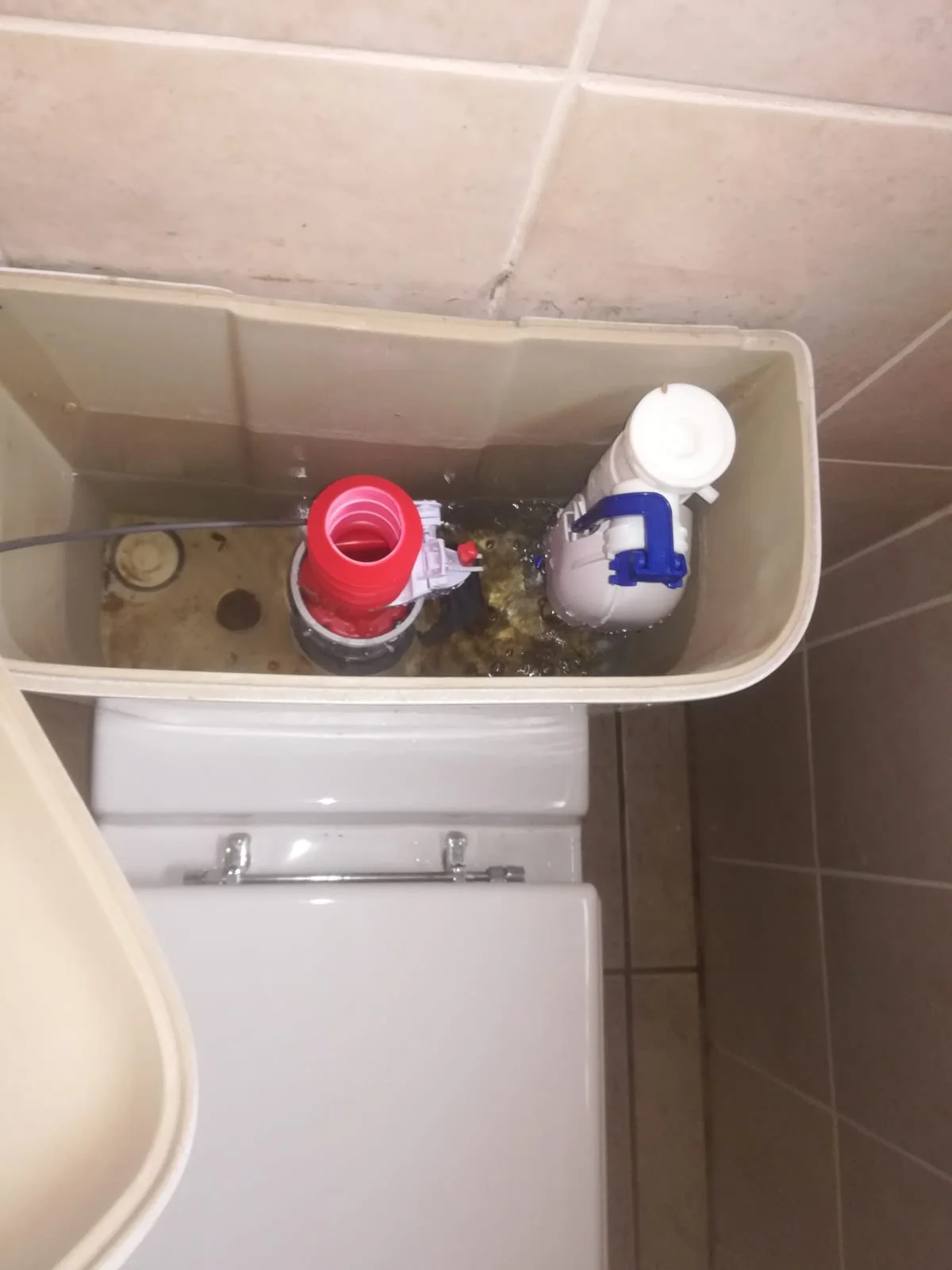 Close-up of completed plumbing repair work