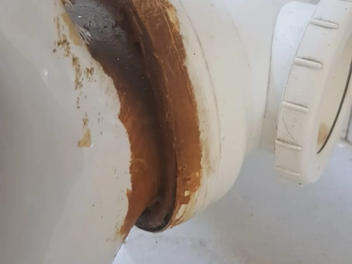 Close-up of completed plumbing repair work