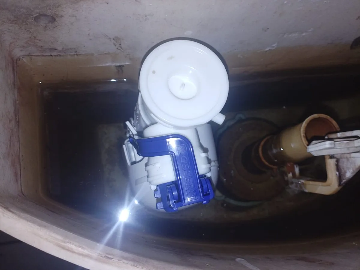 Close-up of completed plumbing repair work