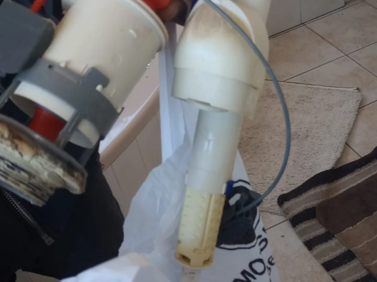 Close-up of completed plumbing repair work