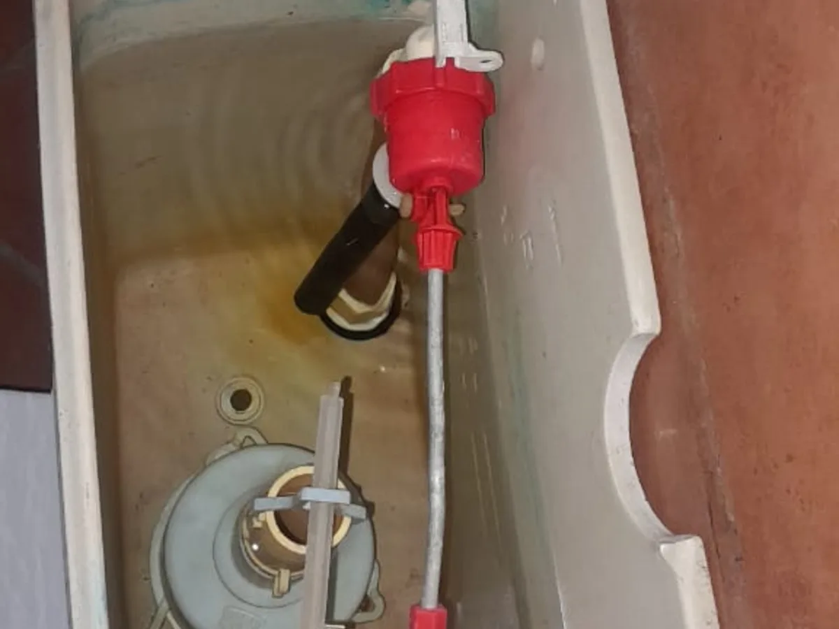 Close-up of completed plumbing repair work
