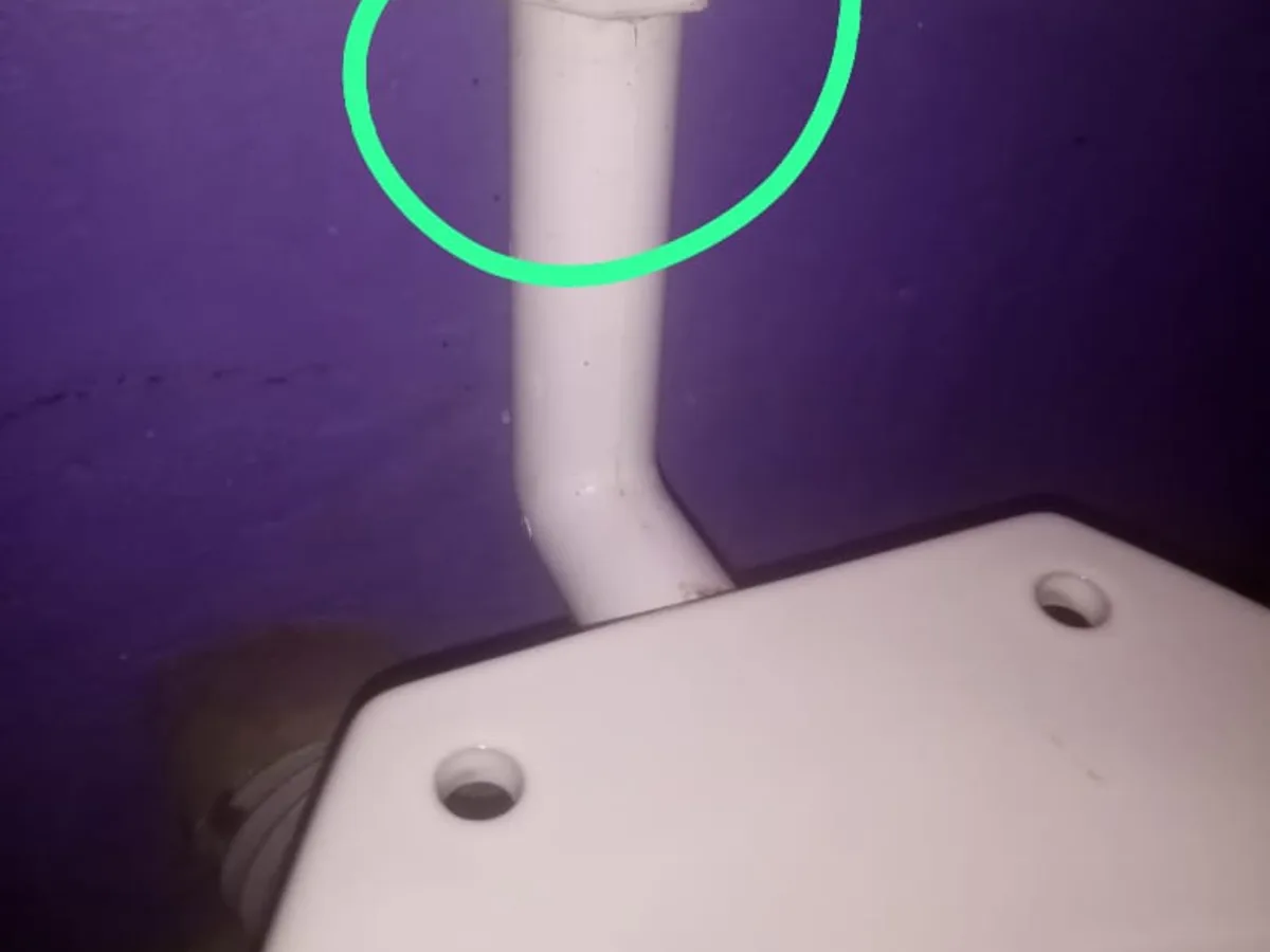Close-up of completed plumbing repair work