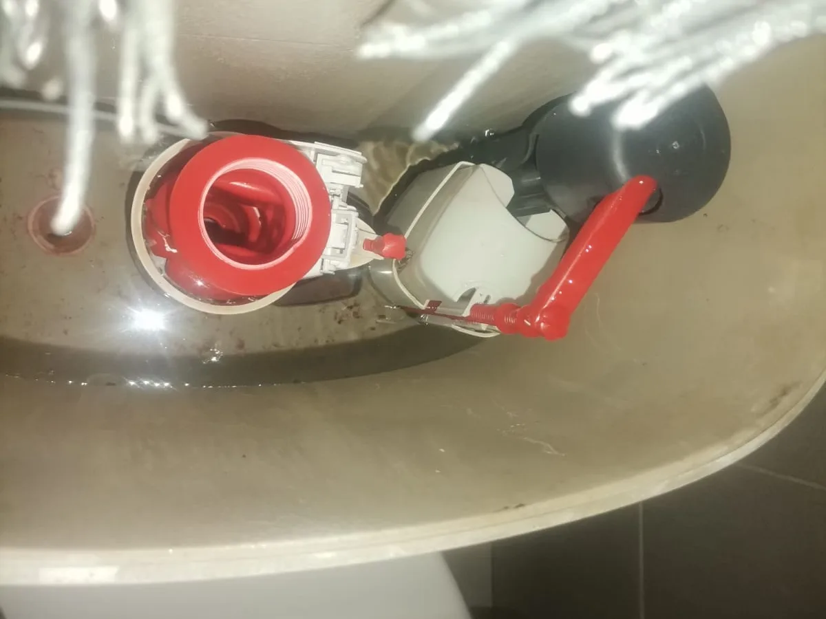 Close-up of completed plumbing repair work