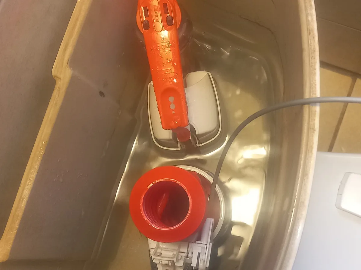 Close-up of completed plumbing repair work
