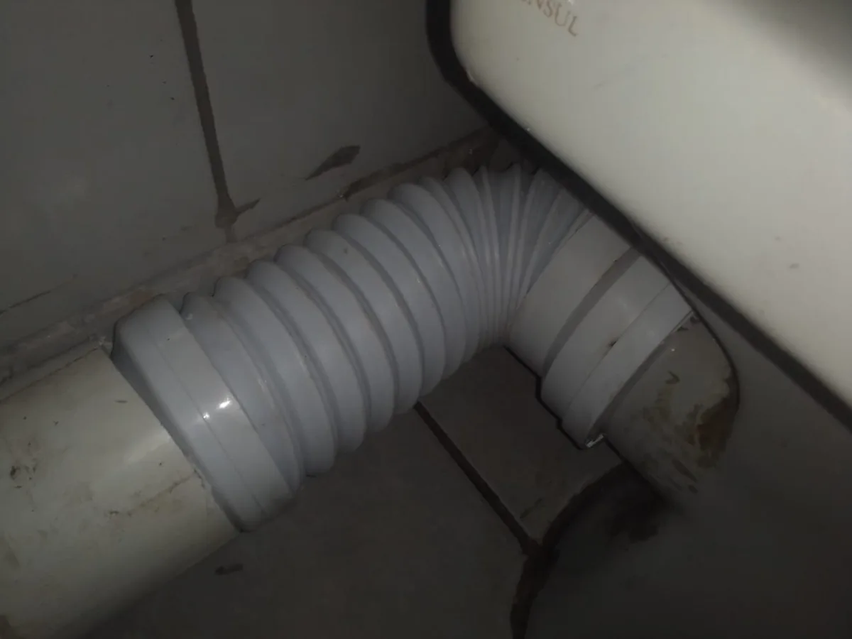 Close-up of completed plumbing repair work
