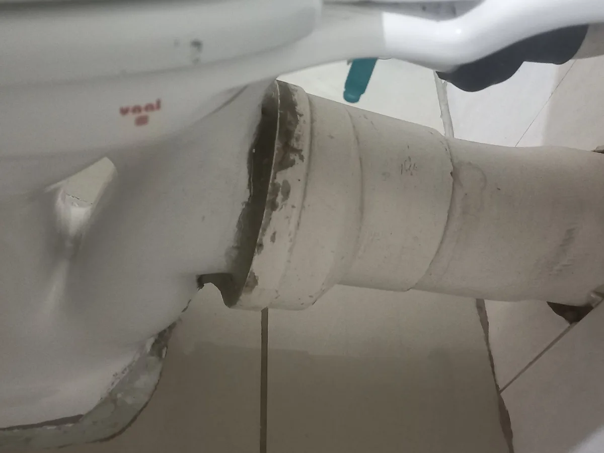 Close-up of completed plumbing repair work