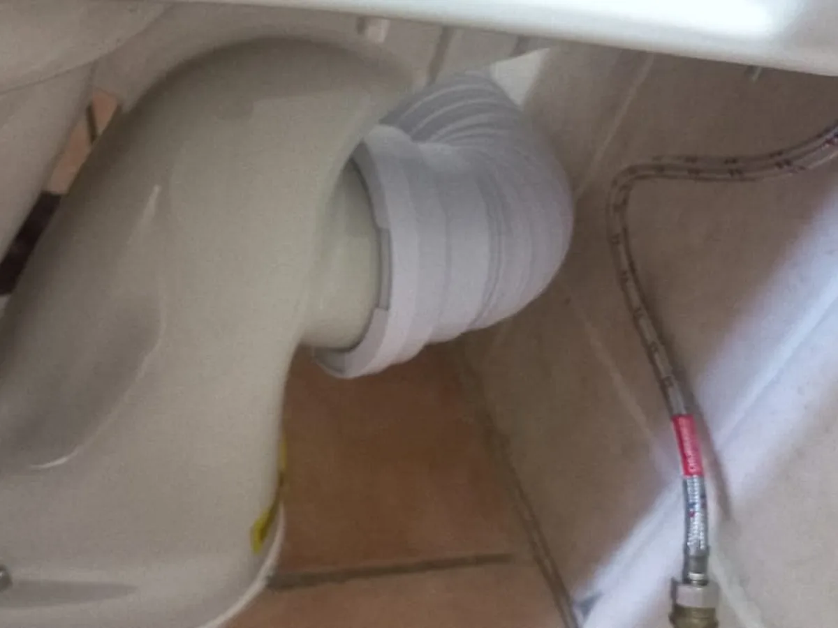 Close-up of completed plumbing repair work