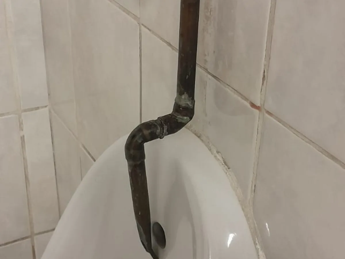 Close-up of completed plumbing repair work