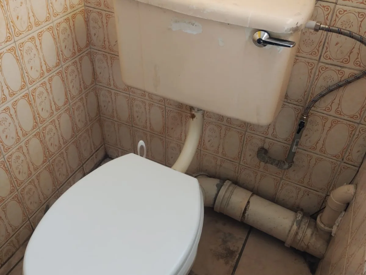 Close-up of completed plumbing repair work