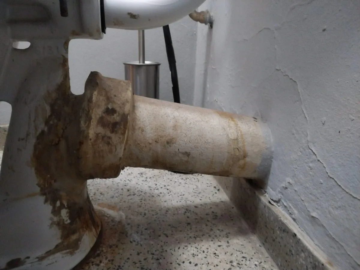Close-up of completed plumbing repair work