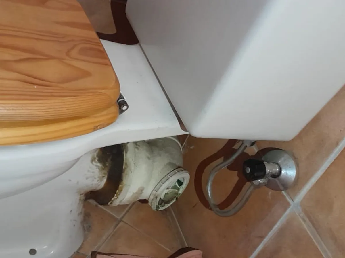 Close-up of completed plumbing repair work