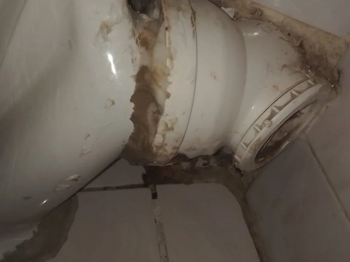 Close-up of completed plumbing repair work