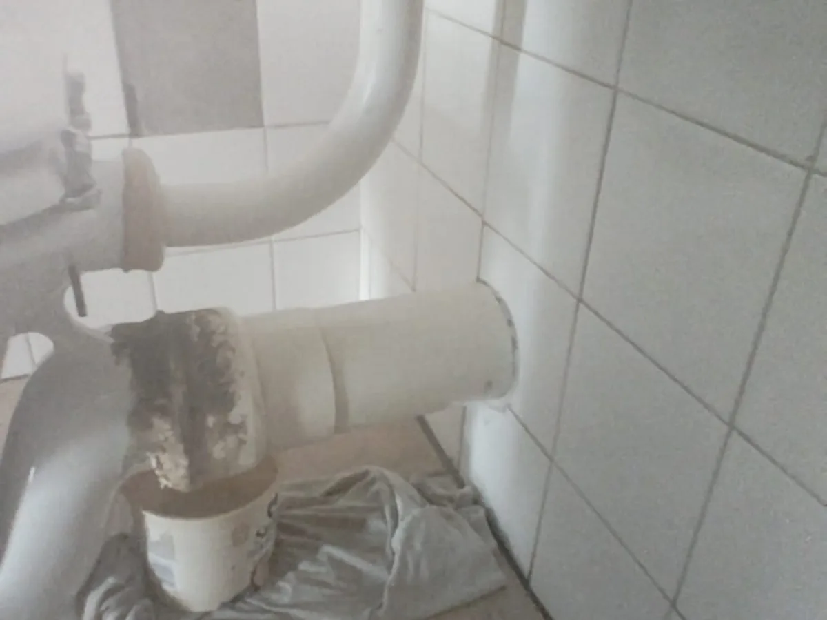 Close-up of completed plumbing repair work