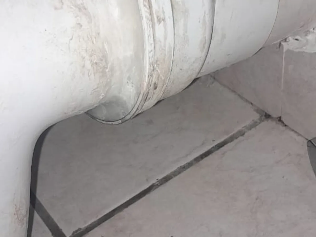 Close-up of completed plumbing repair work