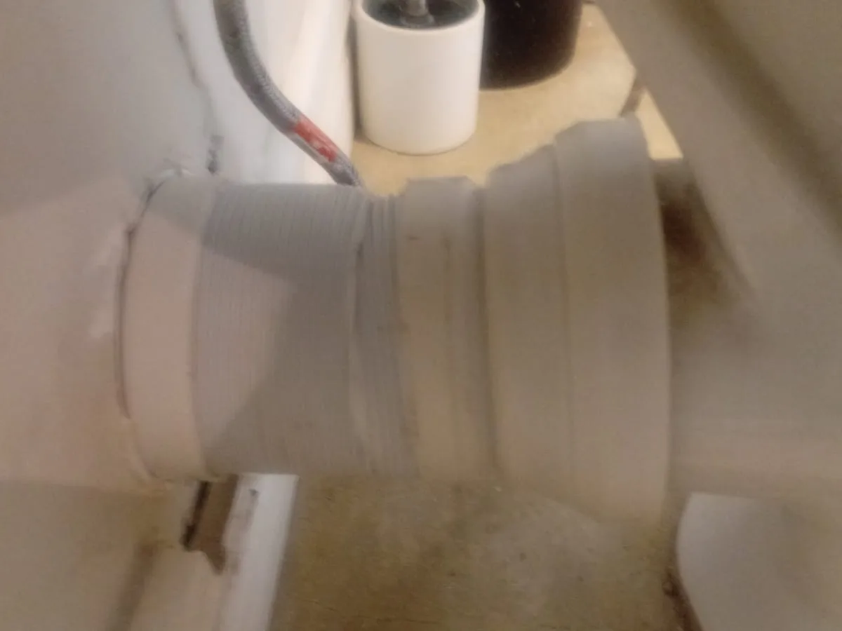 Close-up of completed plumbing repair work