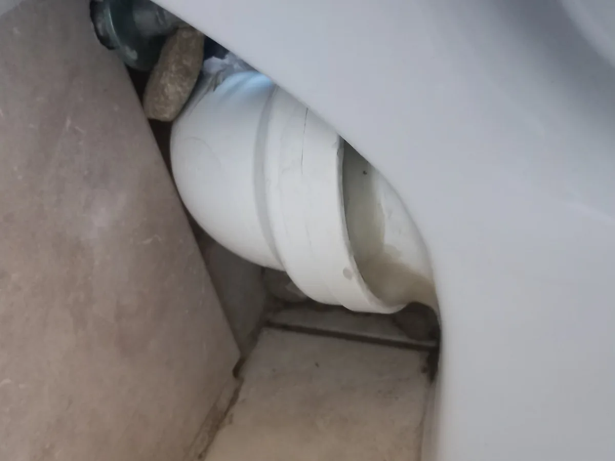 Close-up of completed plumbing repair work