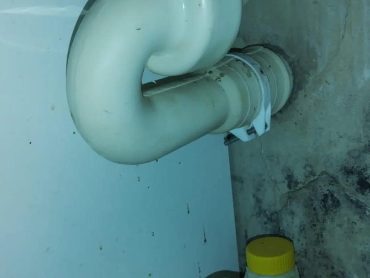 Close-up of completed plumbing repair work