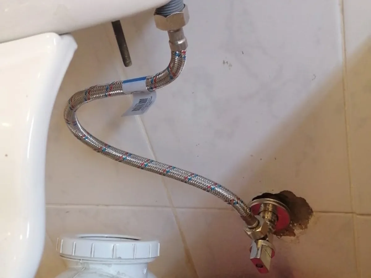 Close-up of completed plumbing repair work