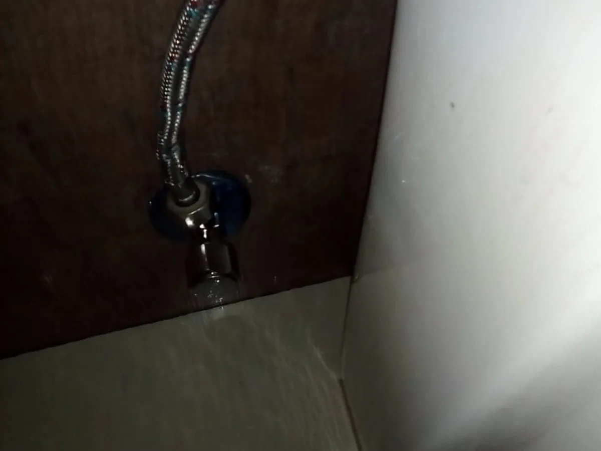 Close-up of completed plumbing repair work