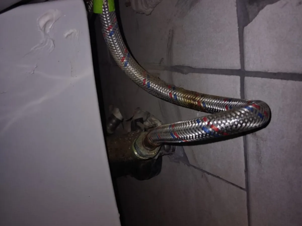 Close-up of completed plumbing repair work