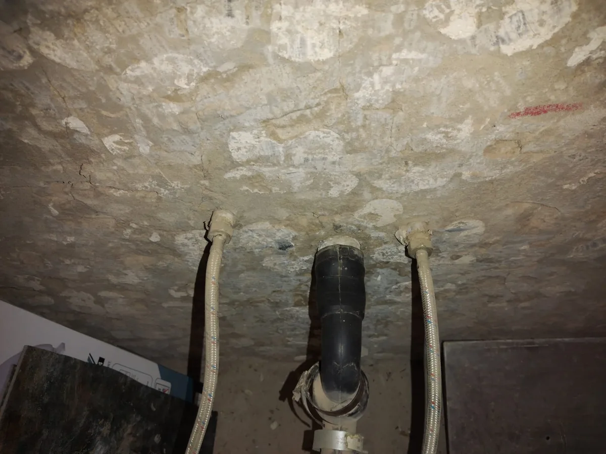 Close-up of completed plumbing repair work