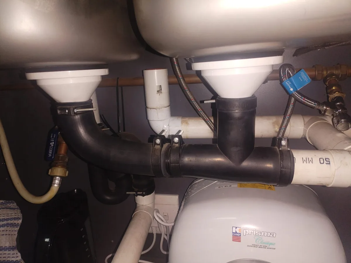 Close-up of completed plumbing repair work