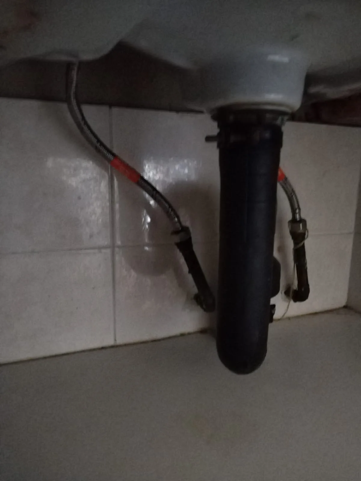 Close-up of completed plumbing repair work