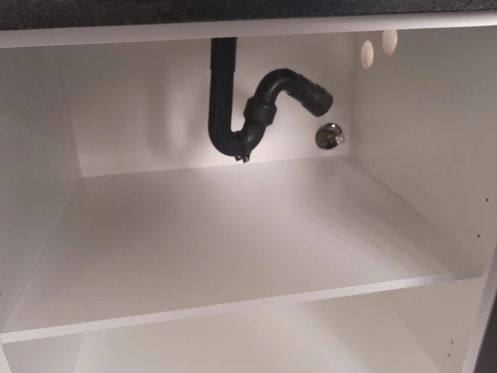 Close-up of completed plumbing repair work