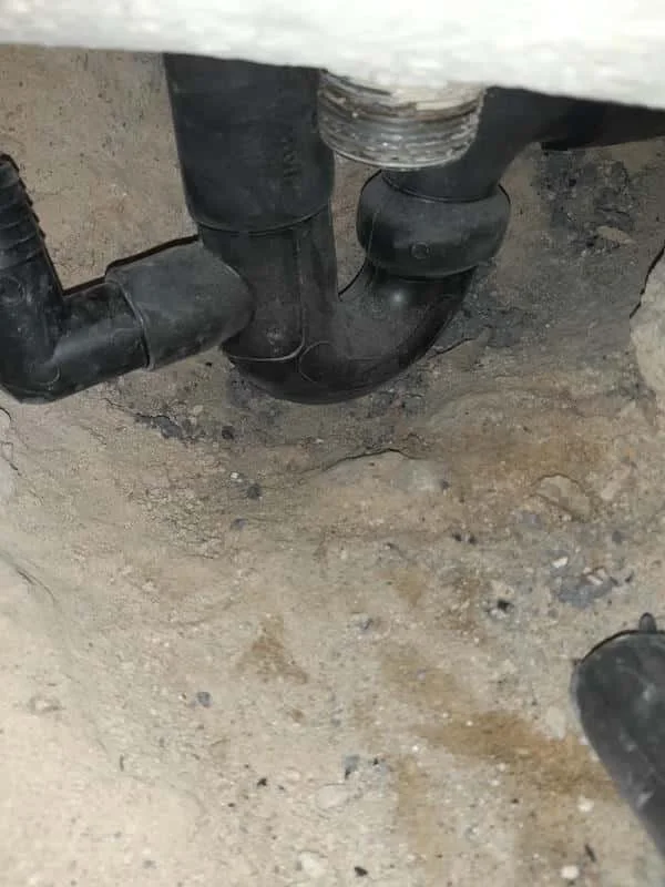Close-up of completed plumbing repair work