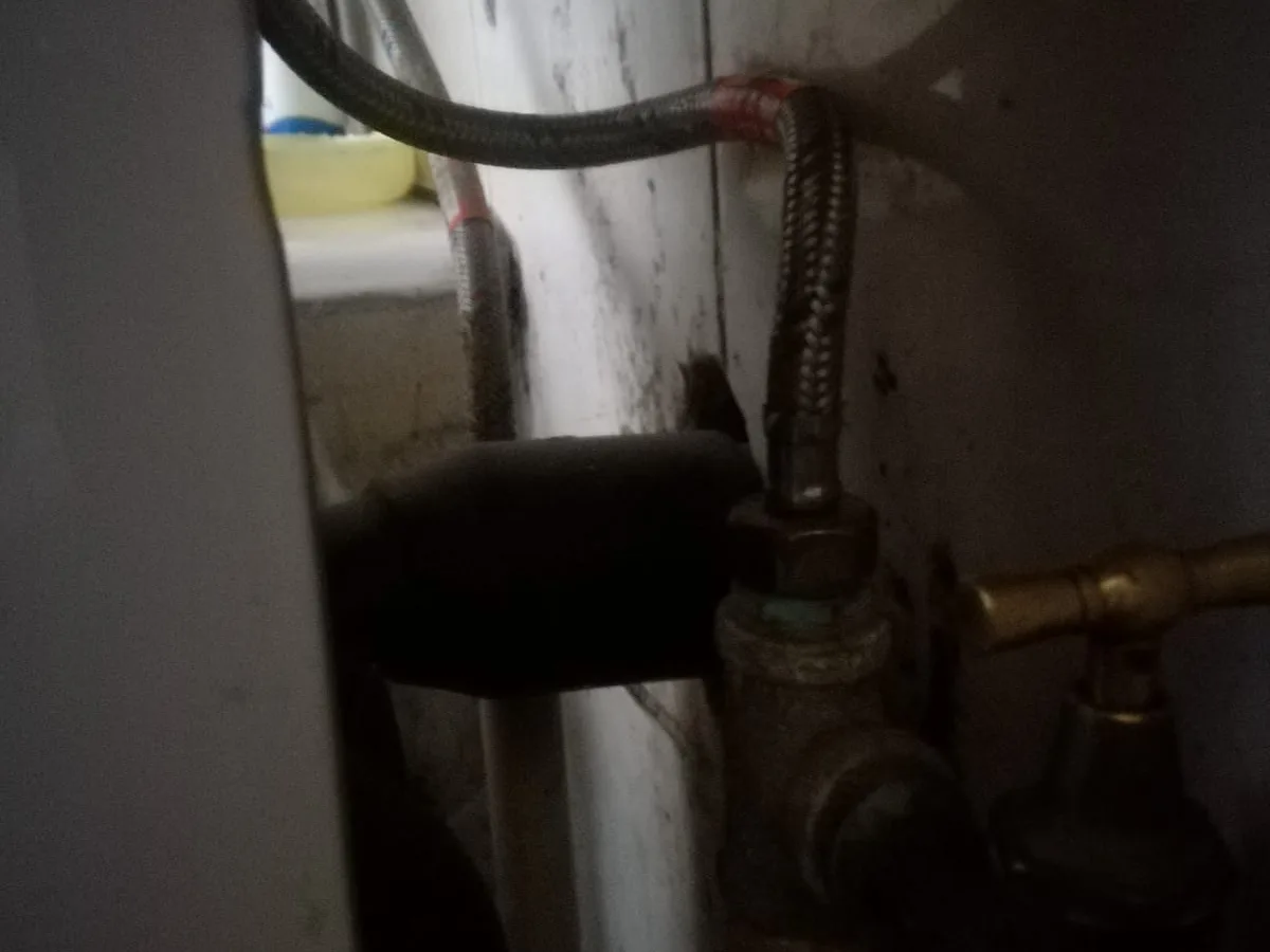 Close-up of completed plumbing repair work