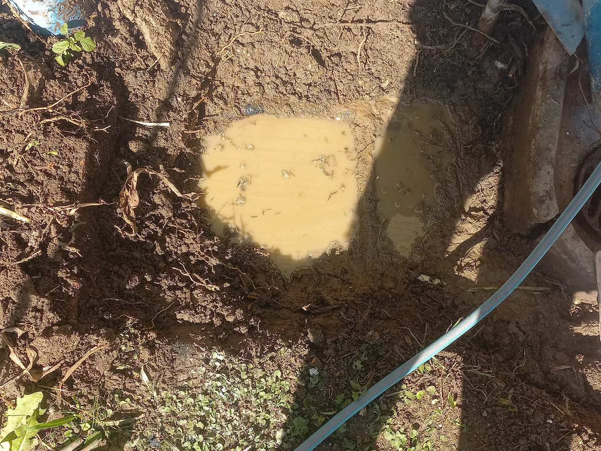 Close-up of completed plumbing repair work