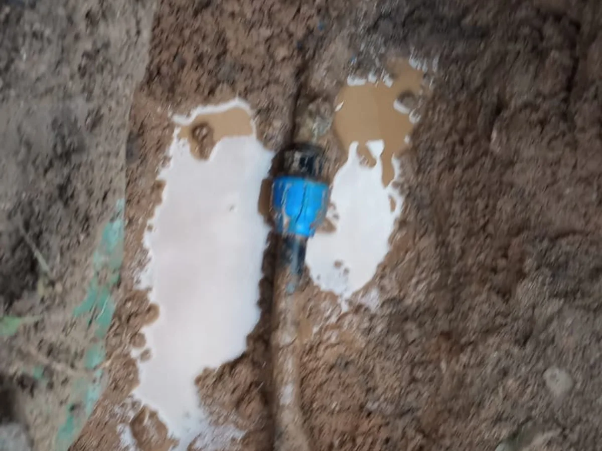 Close-up of completed plumbing repair work