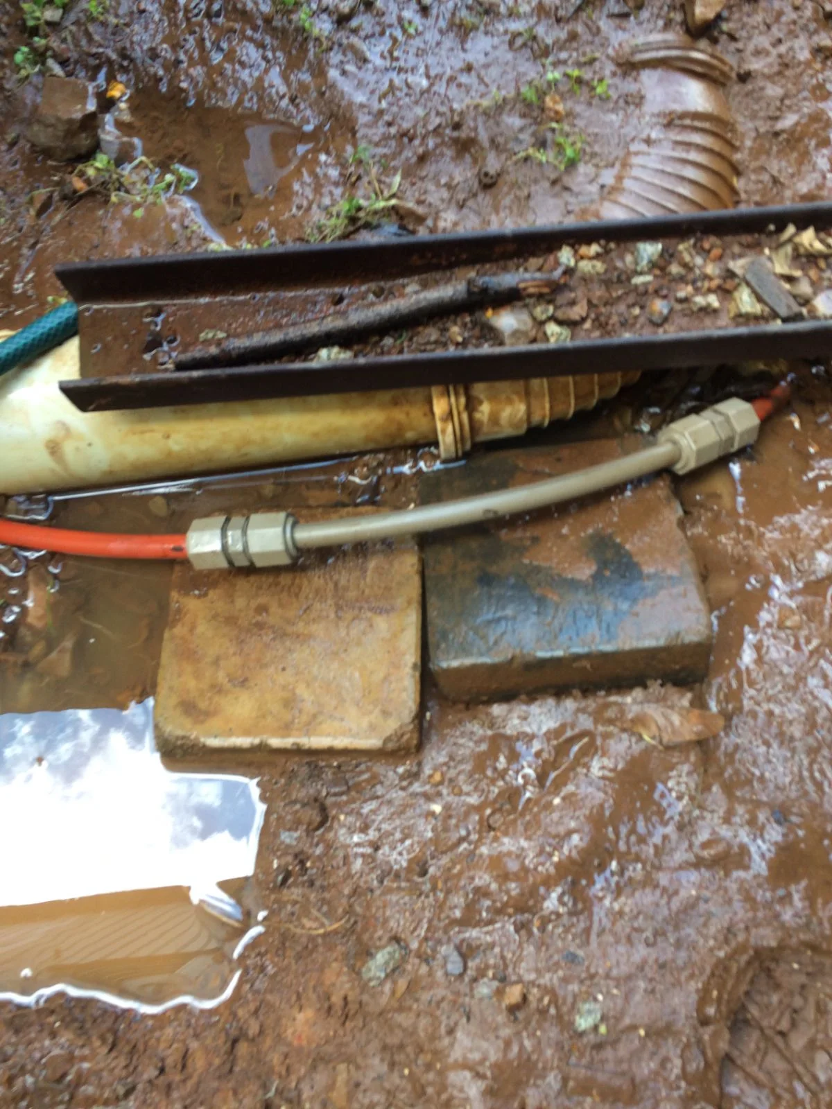 Close-up of completed plumbing repair work