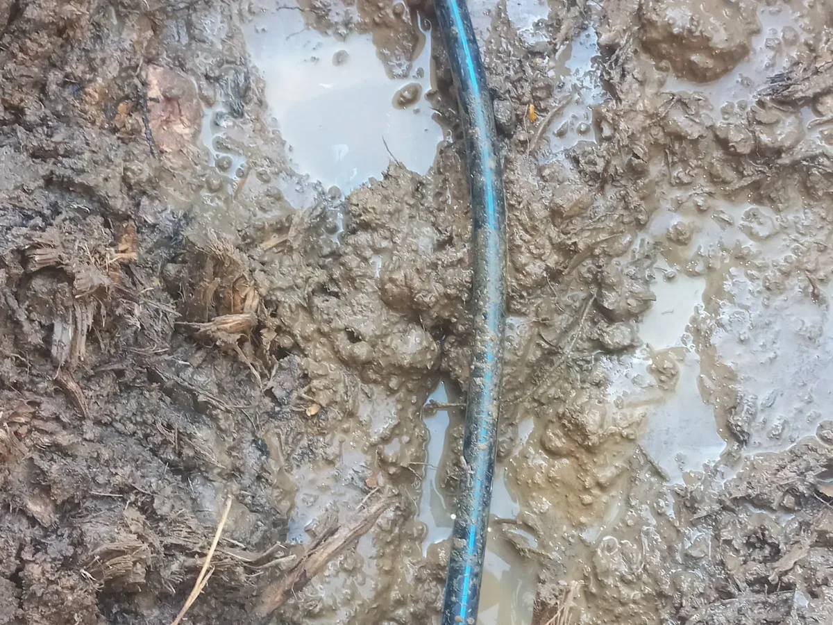 Close-up of completed plumbing repair work