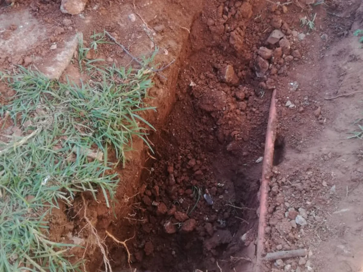 Close-up of completed plumbing repair work